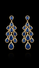Sapphire cascade drop earrings