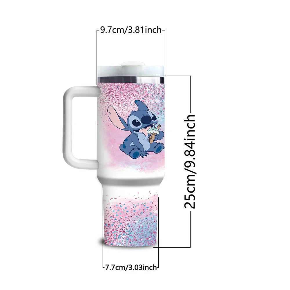 Stitch and Angel 40oz insulated travel cup full view