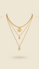 18k Gold Layered Necklace Set