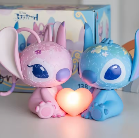 Stitch & Angel 3D Liebe Puzzle Leuchtende Herzlampe