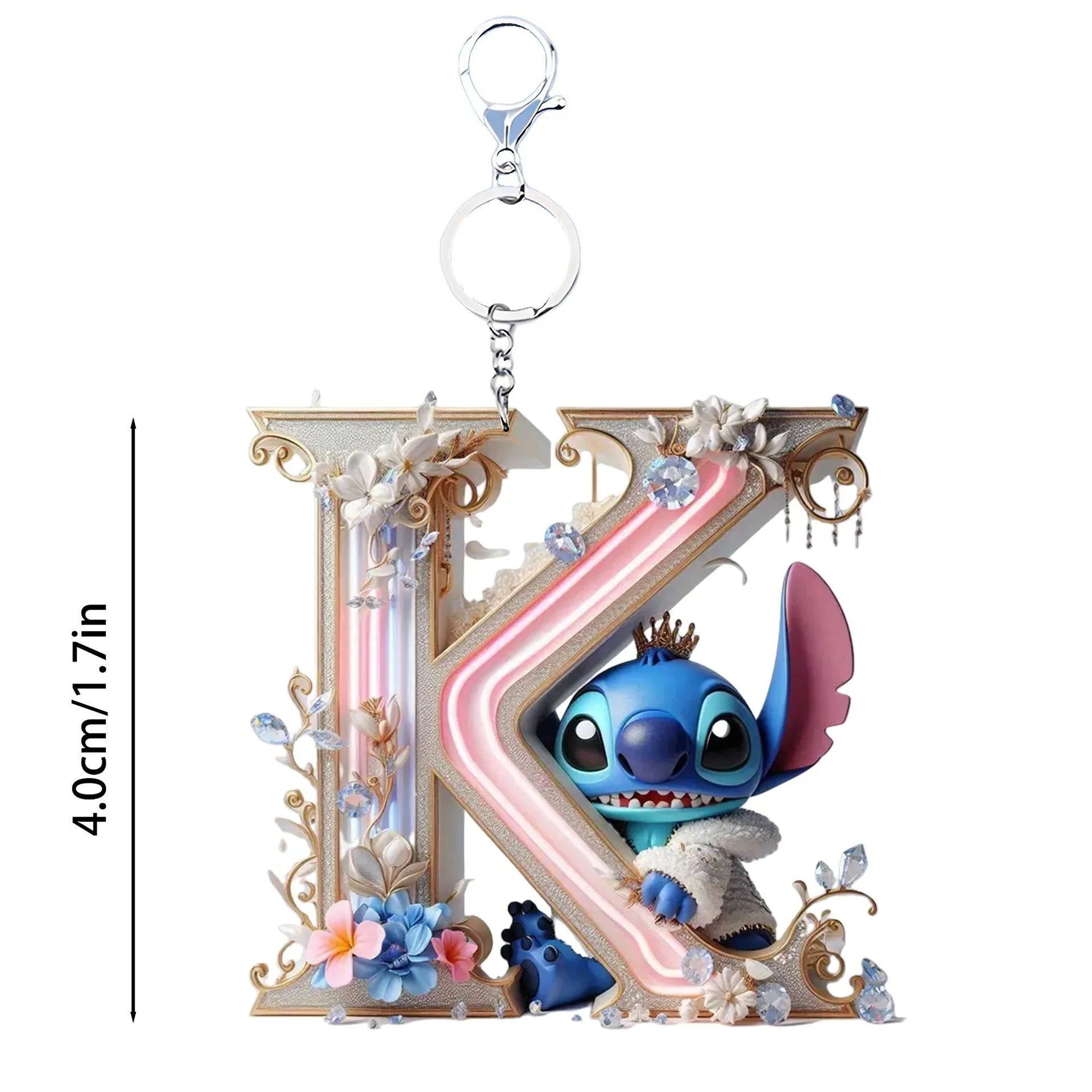 Schlüsselanhänger mit Anfangsbuchstabe, niedlicher Acryl-Alphabet-Charm für Taschen & Schlüssel