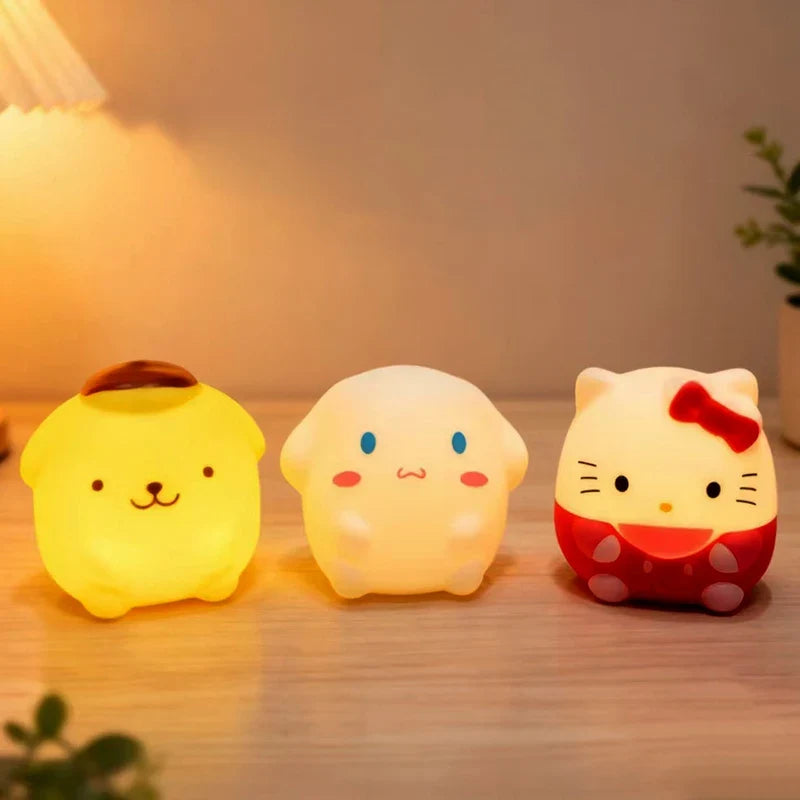 Cute cartoon table lamp luminous home decor reading light product photo