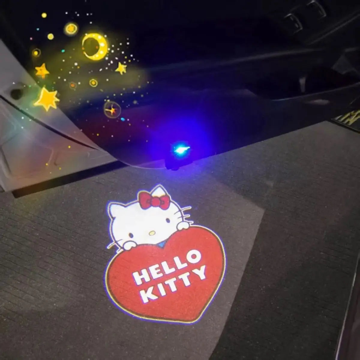 Hello Kitty car door welcome light LED projector interior decor product photo