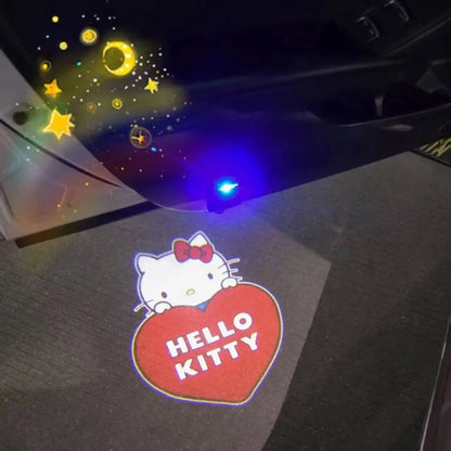 Hello Kitty car door welcome light LED projector interior decor product photo