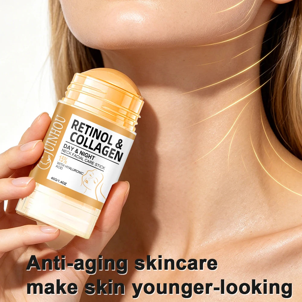 Retinol & Collagen Neck & Face Care Stick Hydrating Skincare Stick with Hyaluronic Acid