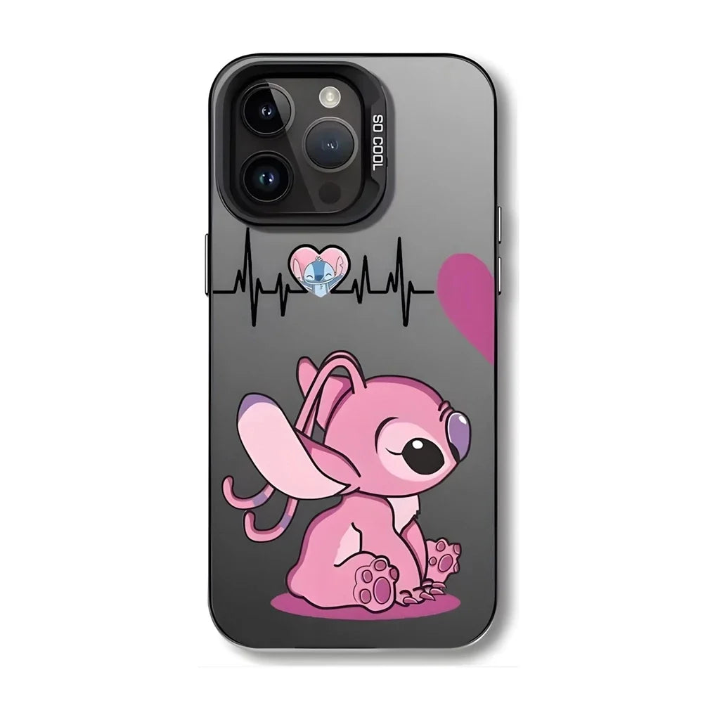 Bonita funda de Stitch para iPhone, carcasa protectora de dibujos animados, a prueba de golpes