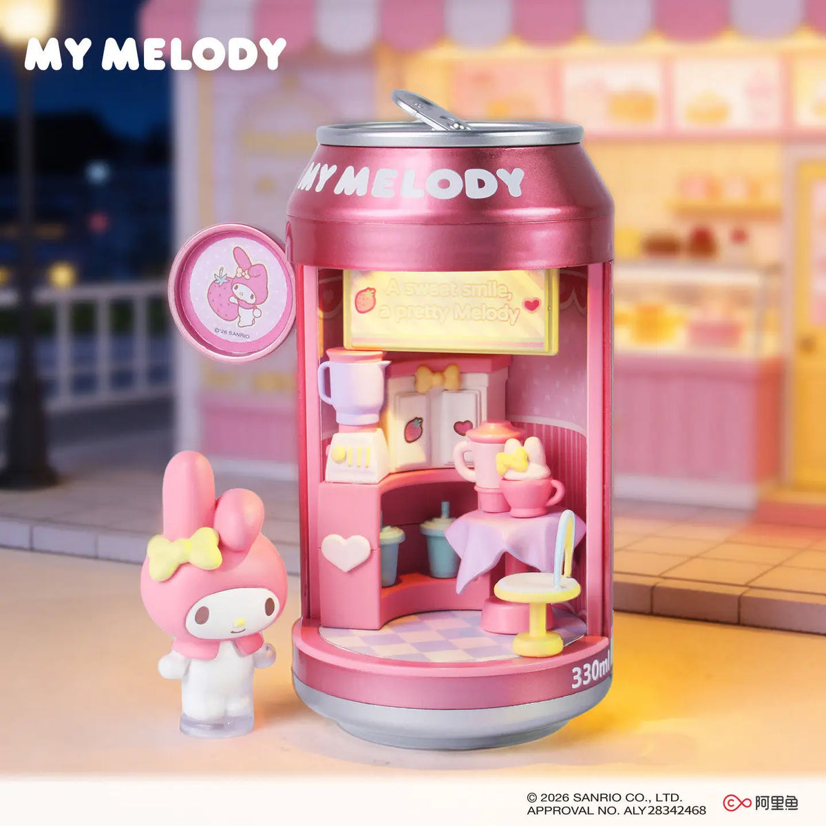 Sanrio blind box light up collectible figure dessert shop series product photo