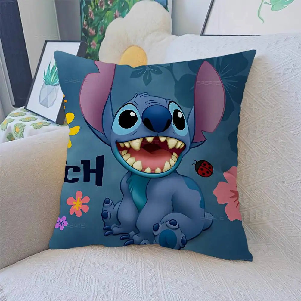 Cute Stitch pillow for sofa reading space and bedroom styling