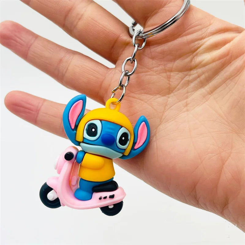 Llavero Stitch: Charm de Bolsa de Dibujos Animados Kawaii y Anillo de Llavero