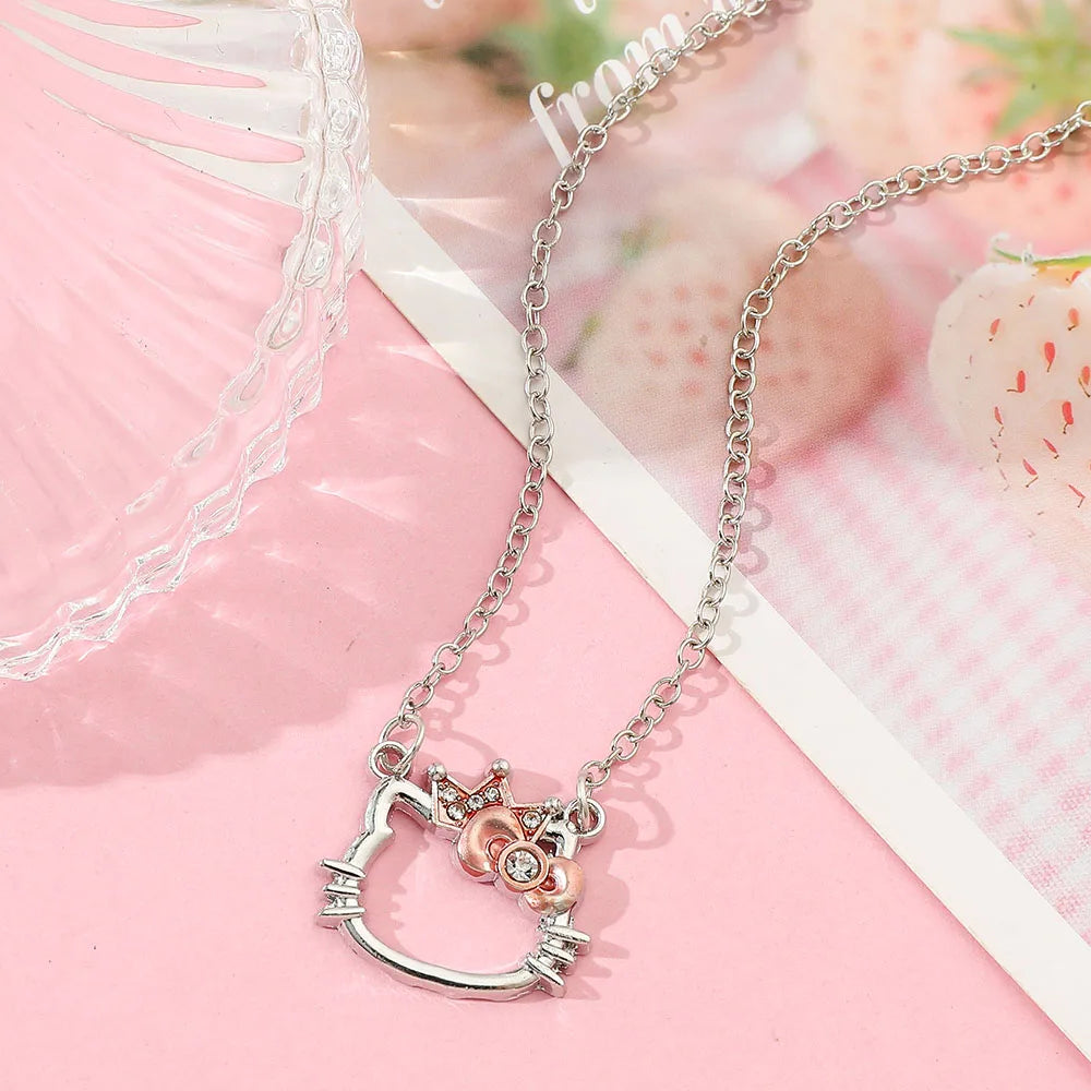 Hello Kitty necklace pendant side view