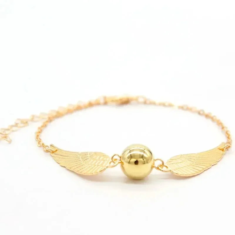 Golden Snitch Wings Bracelet Adjustable Wizard Inspired Charm Bracelet
