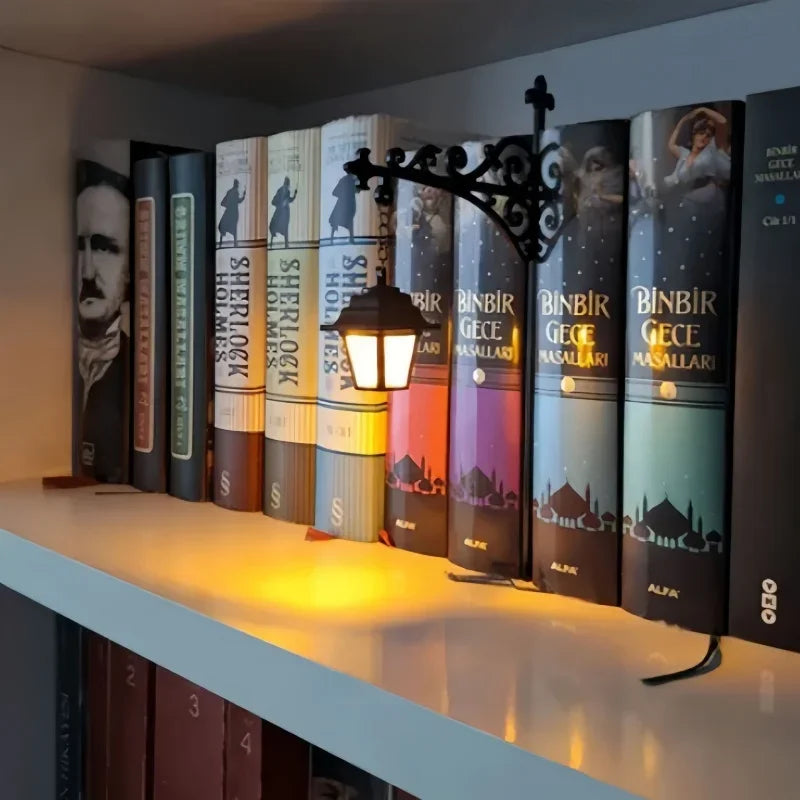 Harry Potter Inspirierte Bücher-Ecke Laterne Halloween Bücherregal LED-Dekoration