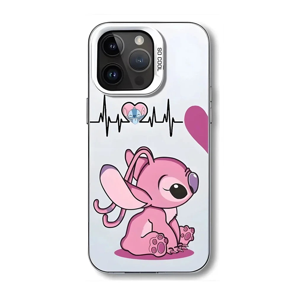 Bonita funda de Stitch para iPhone, carcasa protectora de dibujos animados, a prueba de golpes