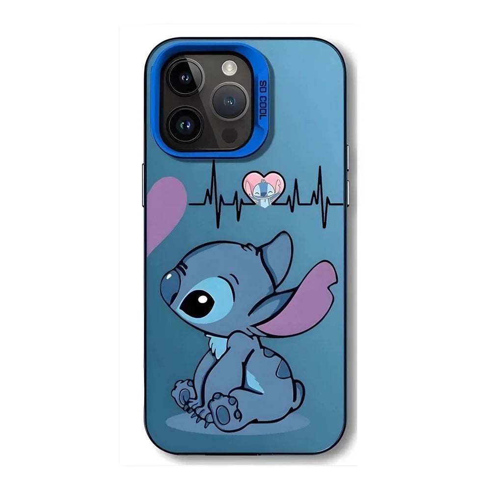 Bonita funda de Stitch para iPhone, carcasa protectora de dibujos animados, a prueba de golpes