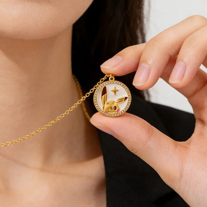 Pikachu Pokémon anime metal pendant necklace kawaii jewelry product photo