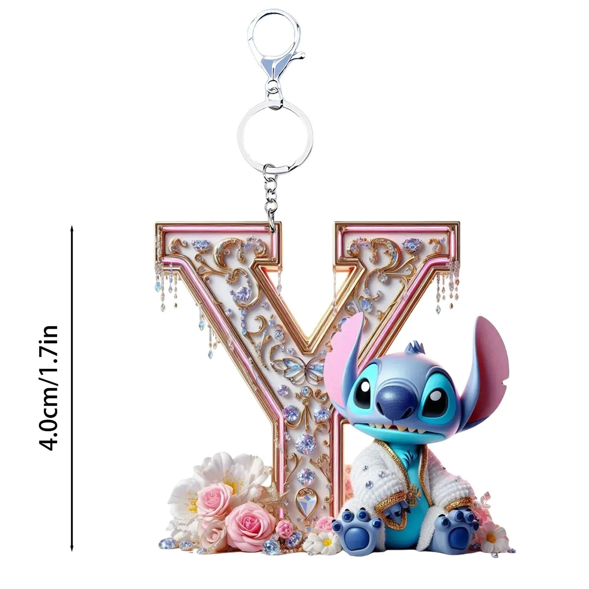 Schlüsselanhänger mit Anfangsbuchstabe, niedlicher Acryl-Alphabet-Charm für Taschen & Schlüssel