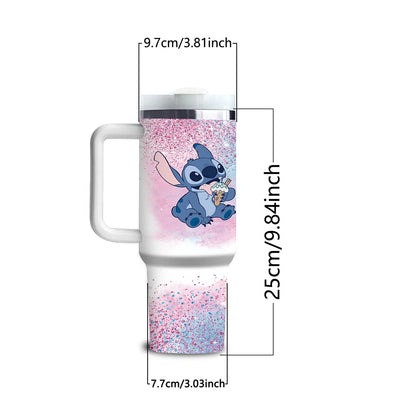 Stitch and Angel 40oz insulated travel cup full view