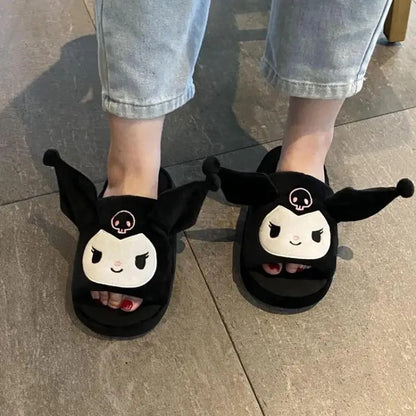 Kawaii character house shoes plush slippers product view