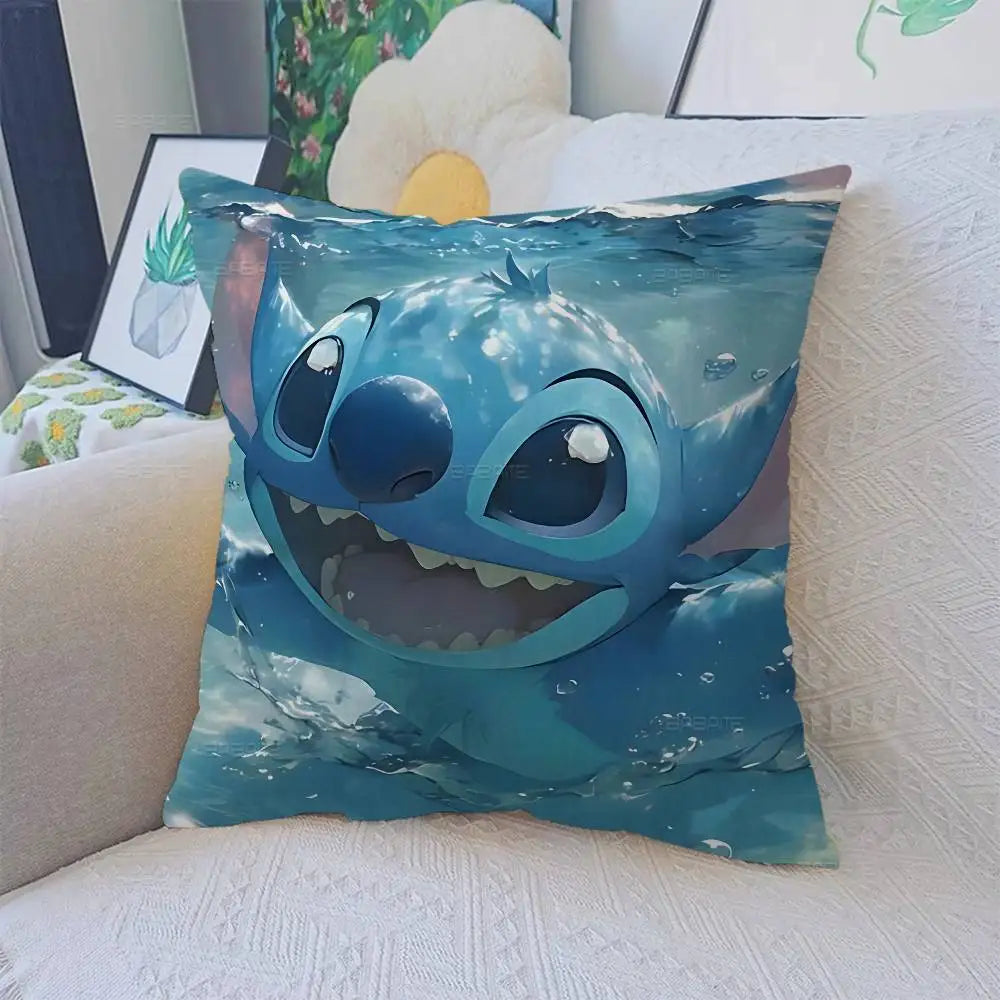 Stitch cushion close up for cute sofa and bedroom decor