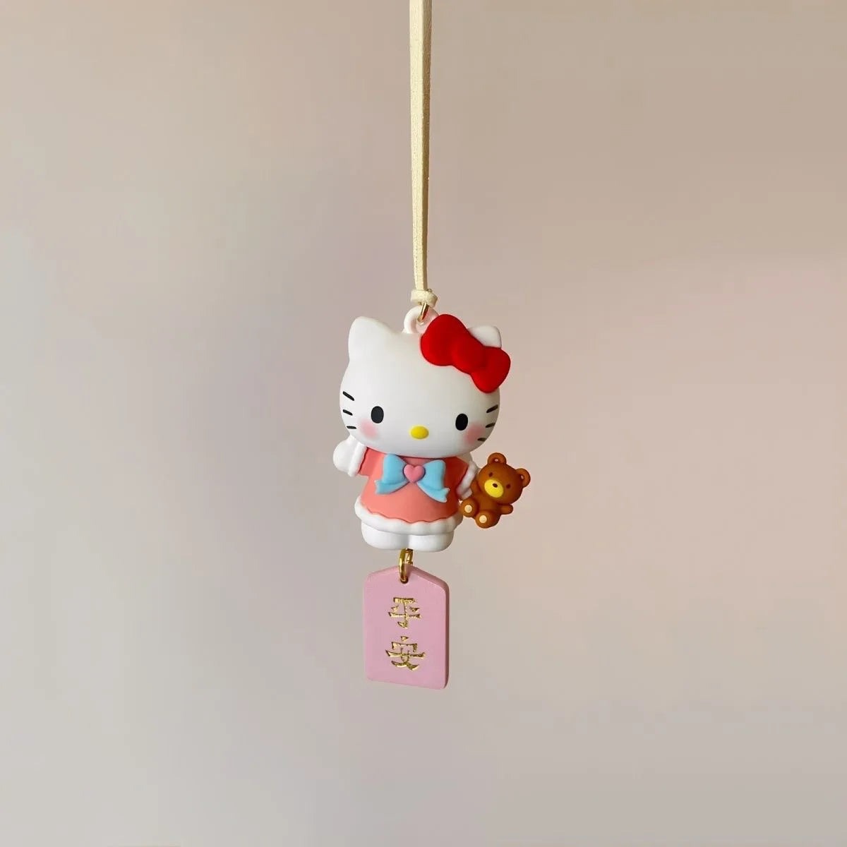 Hello Kitty rearview mirror pendant cute car interior charm product photo