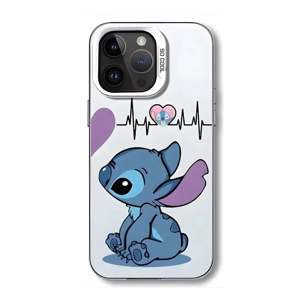 Bonita funda de Stitch para iPhone, carcasa protectora de dibujos animados, a prueba de golpes