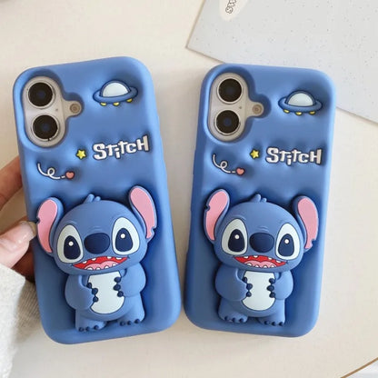Stitch 3D iPhone case with soft silicone protective cover