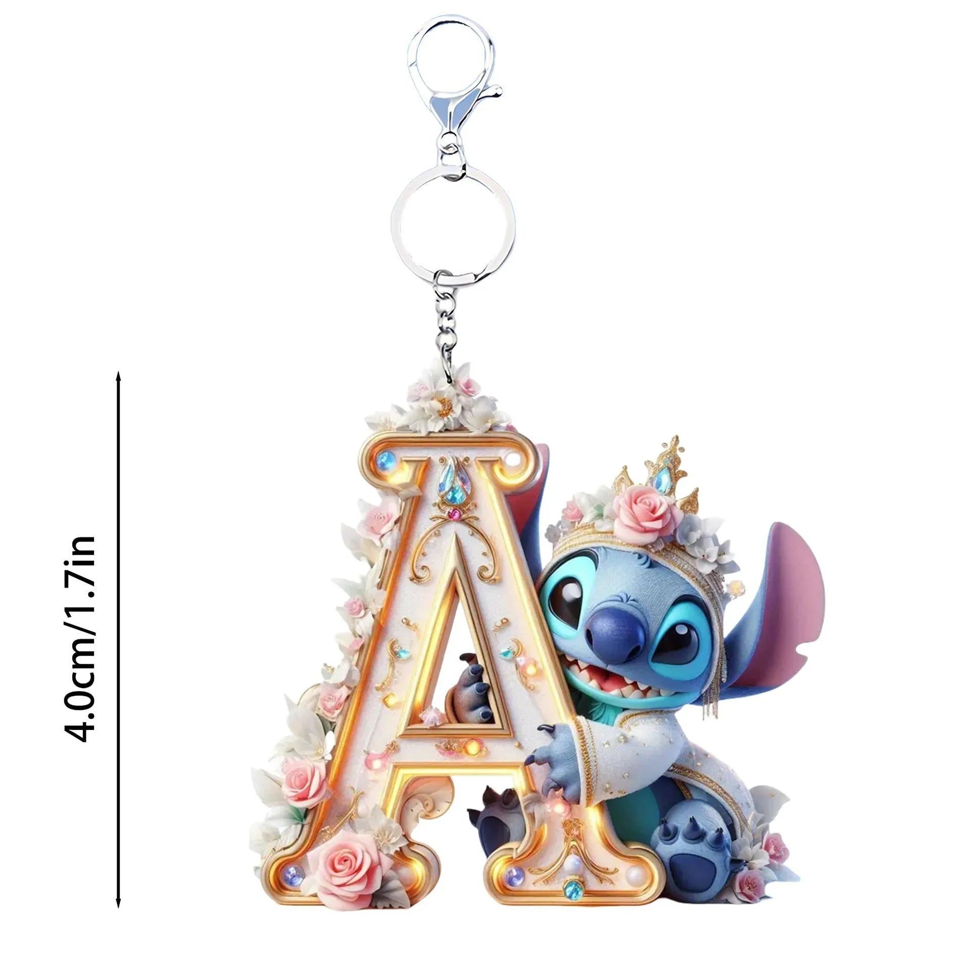 Schlüsselanhänger mit Anfangsbuchstabe, niedlicher Acryl-Alphabet-Charm für Taschen & Schlüssel