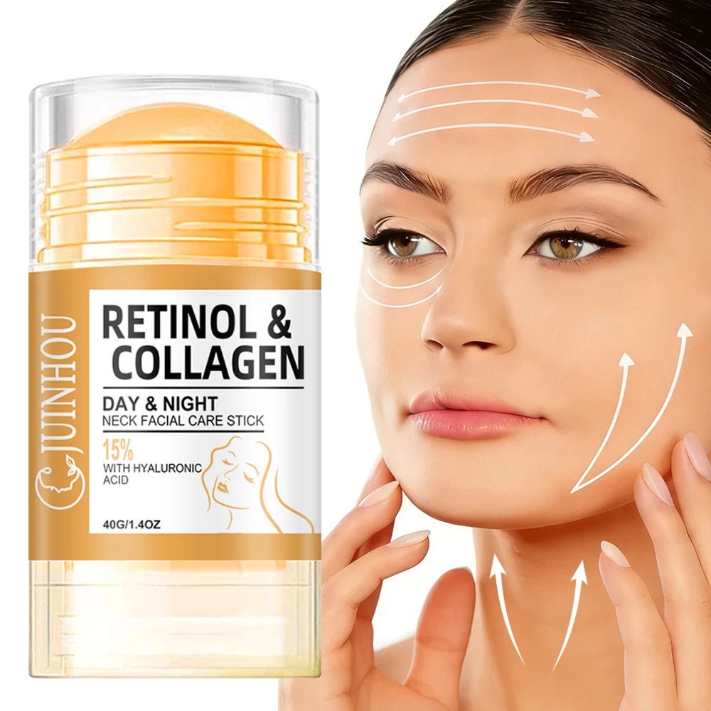 Retinol & Collagen Neck & Face Care Stick Hydrating Skincare Stick with Hyaluronic Acid