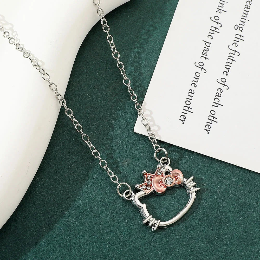 Hello Kitty necklace character pendant close up