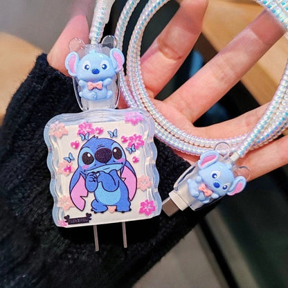 Stitch cable winder for organized iPhone charging setup