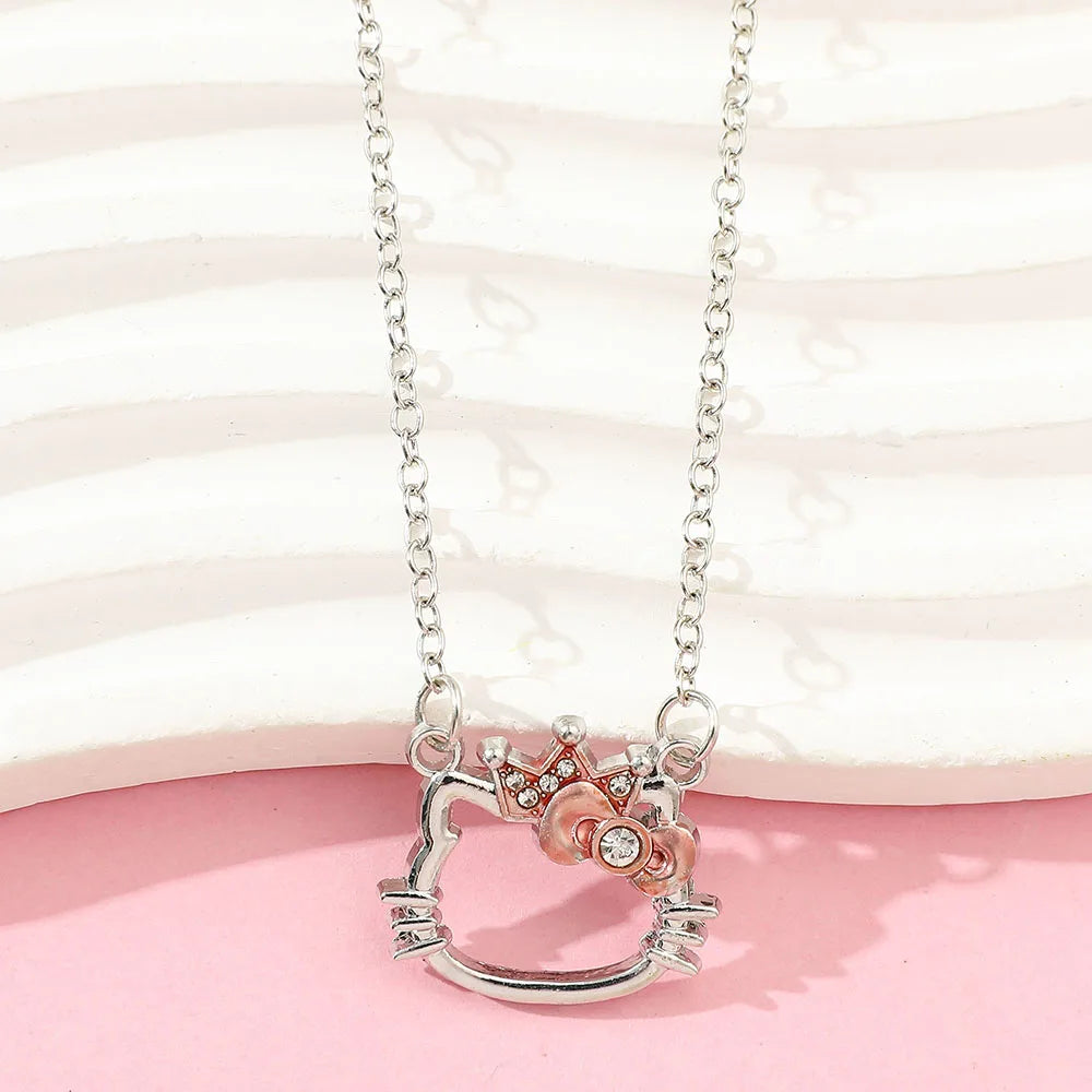 Hello Kitty crown rhinestone jewelry design view