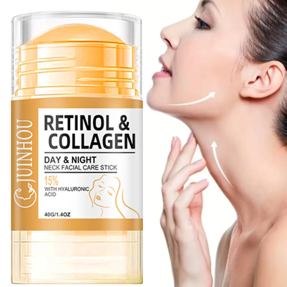 Retinol & Collagen Neck & Face Care Stick Hydrating Skincare Stick with Hyaluronic Acid