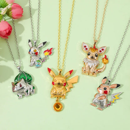 Pokémon Pikachu Charmander Bulbasaur collectible necklace