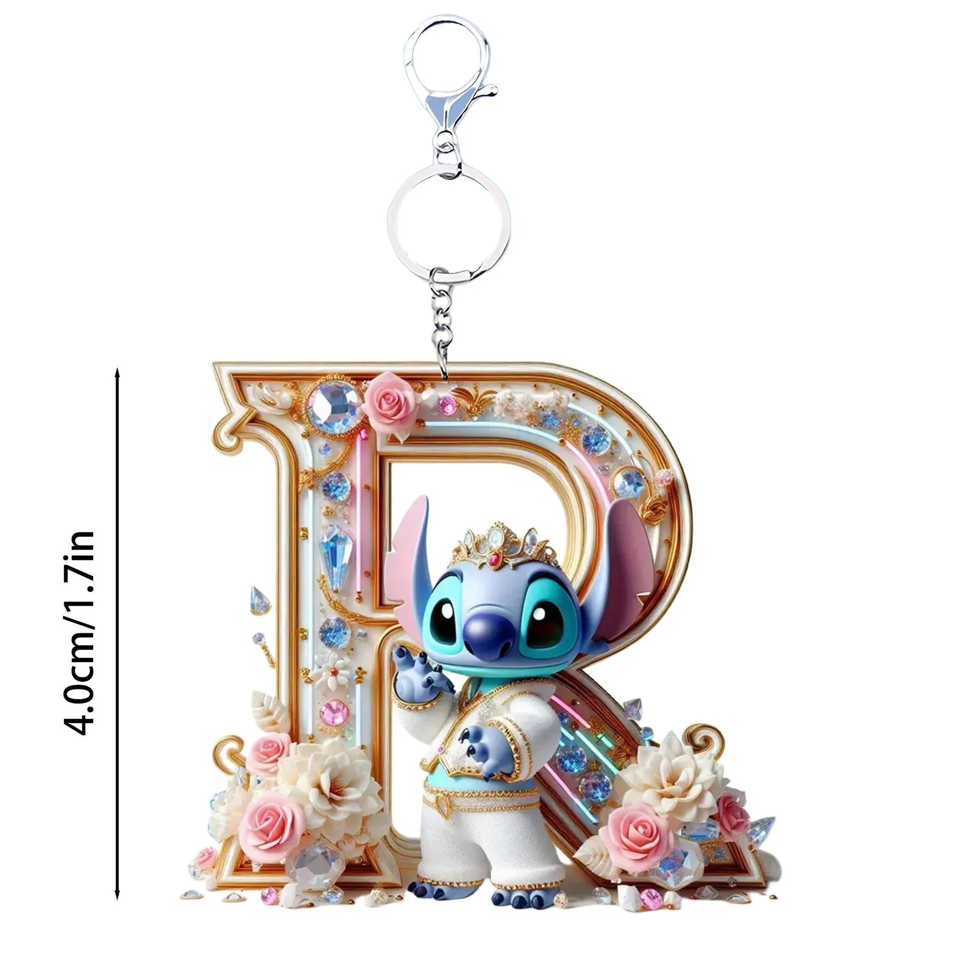 Schlüsselanhänger mit Anfangsbuchstabe, niedlicher Acryl-Alphabet-Charm für Taschen & Schlüssel