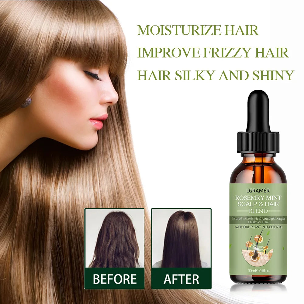 Rosemary Mint Hair Growth Oil with Biotin – Scalp Strengthening & Hair Loss Treatment