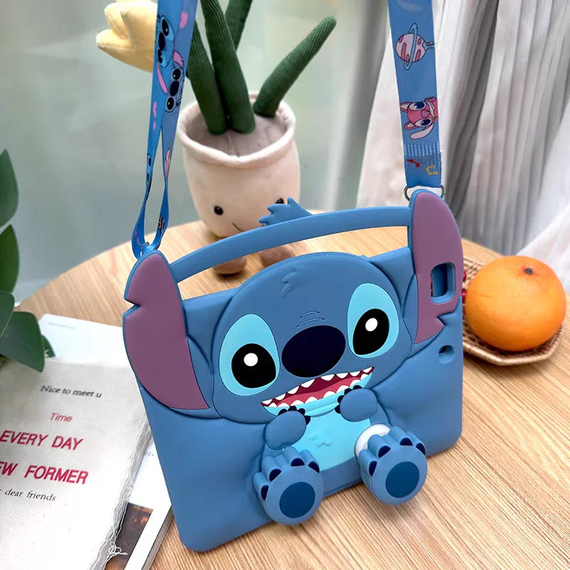 Cute Stitch tablet case with 3D character inspired styling
