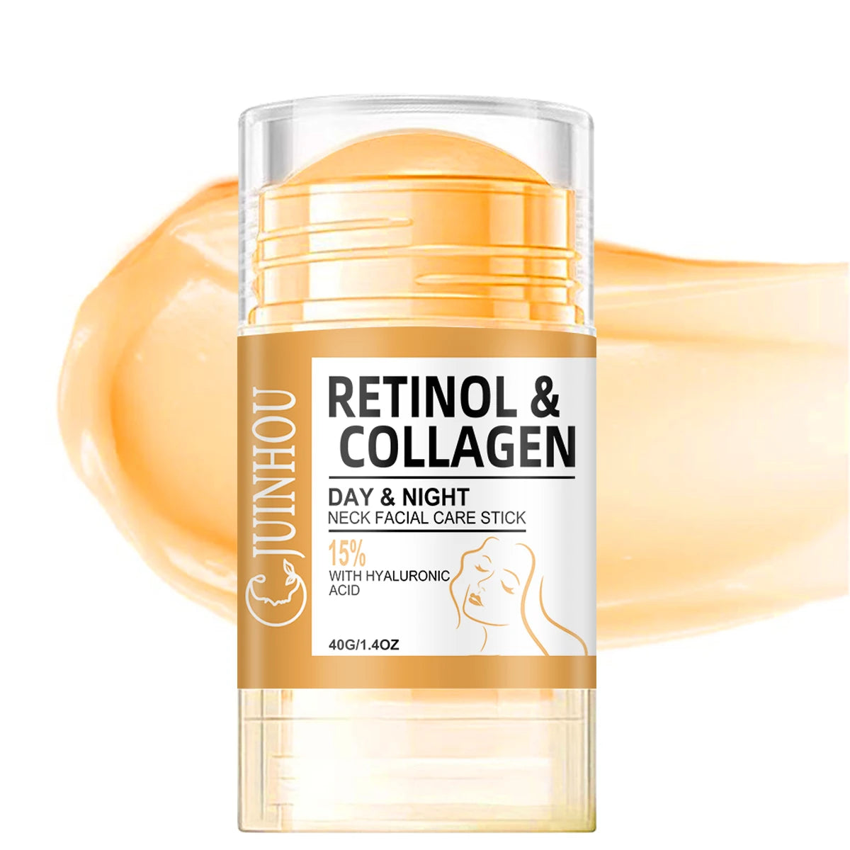 Retinol & Collagen Neck & Face Care Stick Hydrating Skincare Stick with Hyaluronic Acid