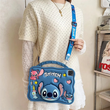 Cute Stitch tablet case with soft silicone character styling