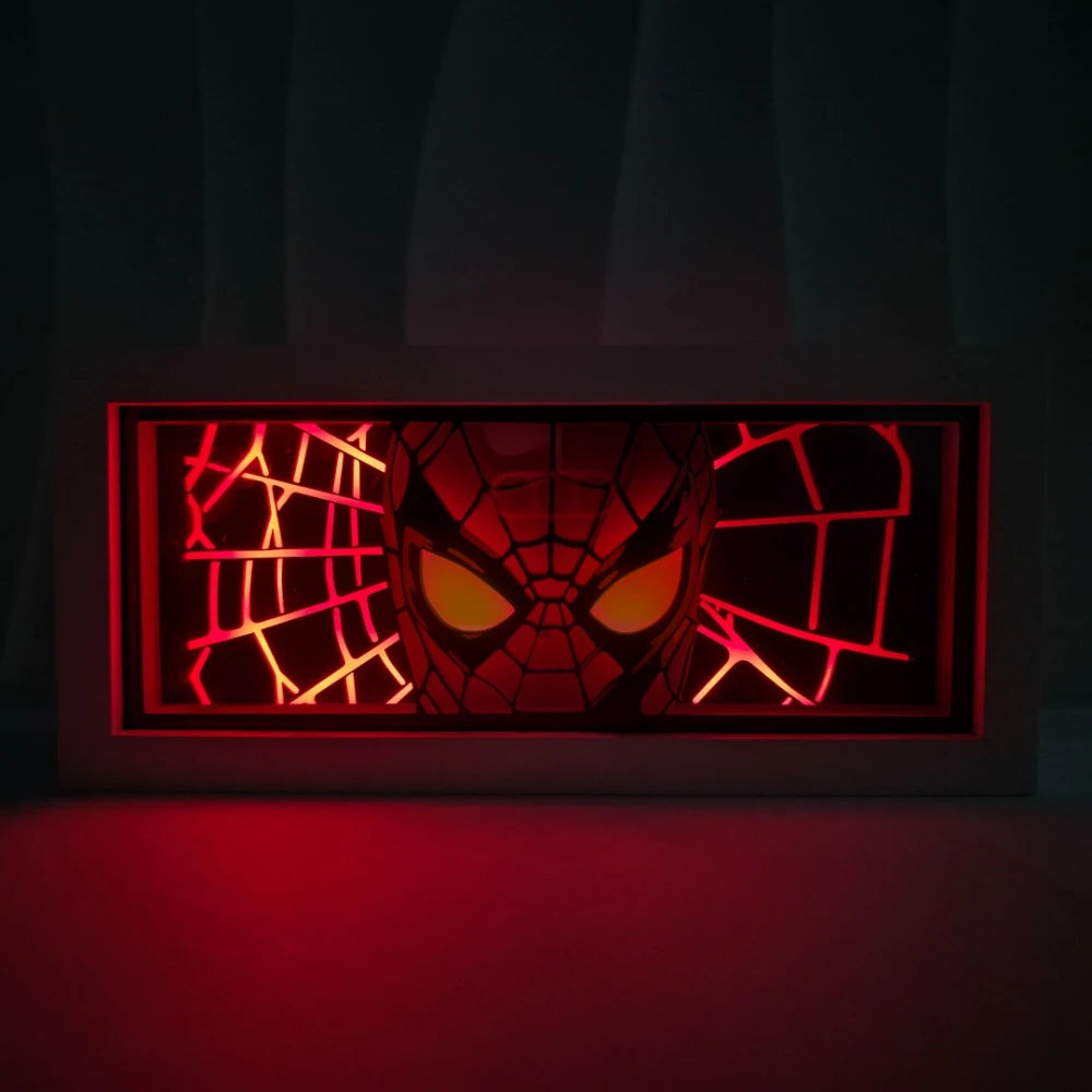Spiderman LED Night Light Spider Web Wall Lamp for Room Decor & Gaming Setup