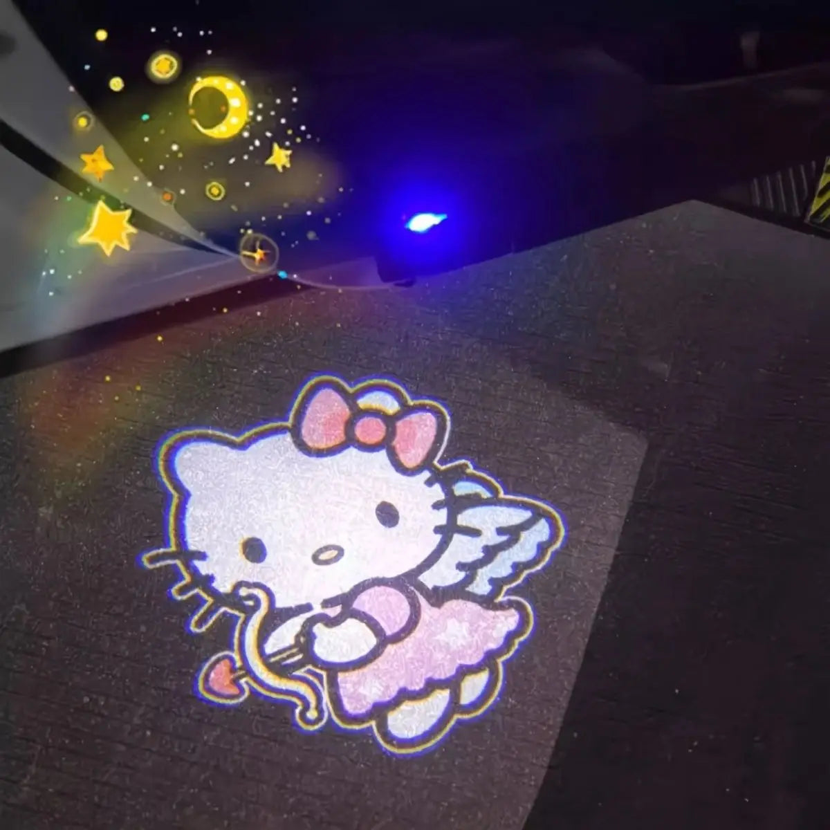 Hello Kitty car door welcome light LED projector interior decor product photo