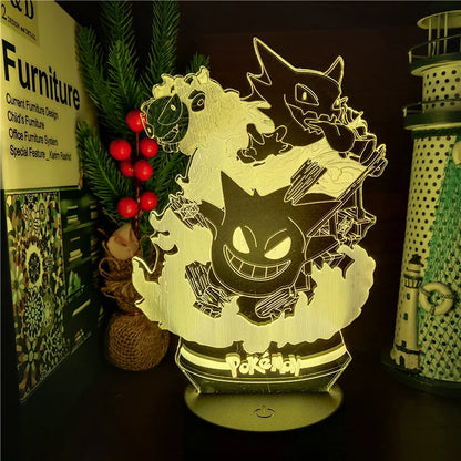 Gengar Pokémon 3D LED night light room decor product photo