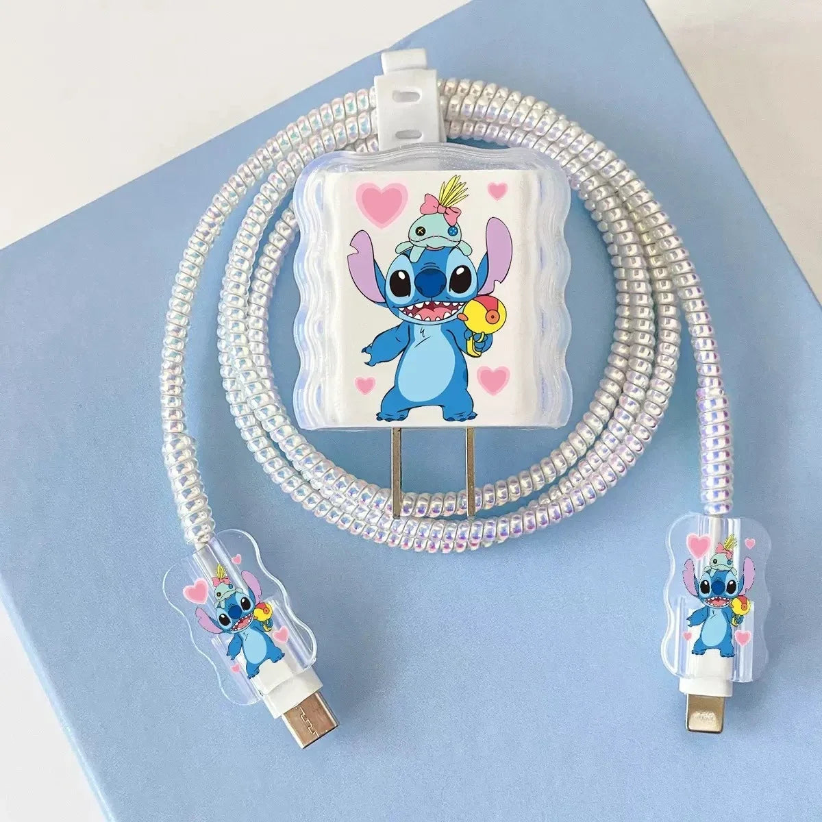 Cute Stitch cable protector for iPhone charger accessories