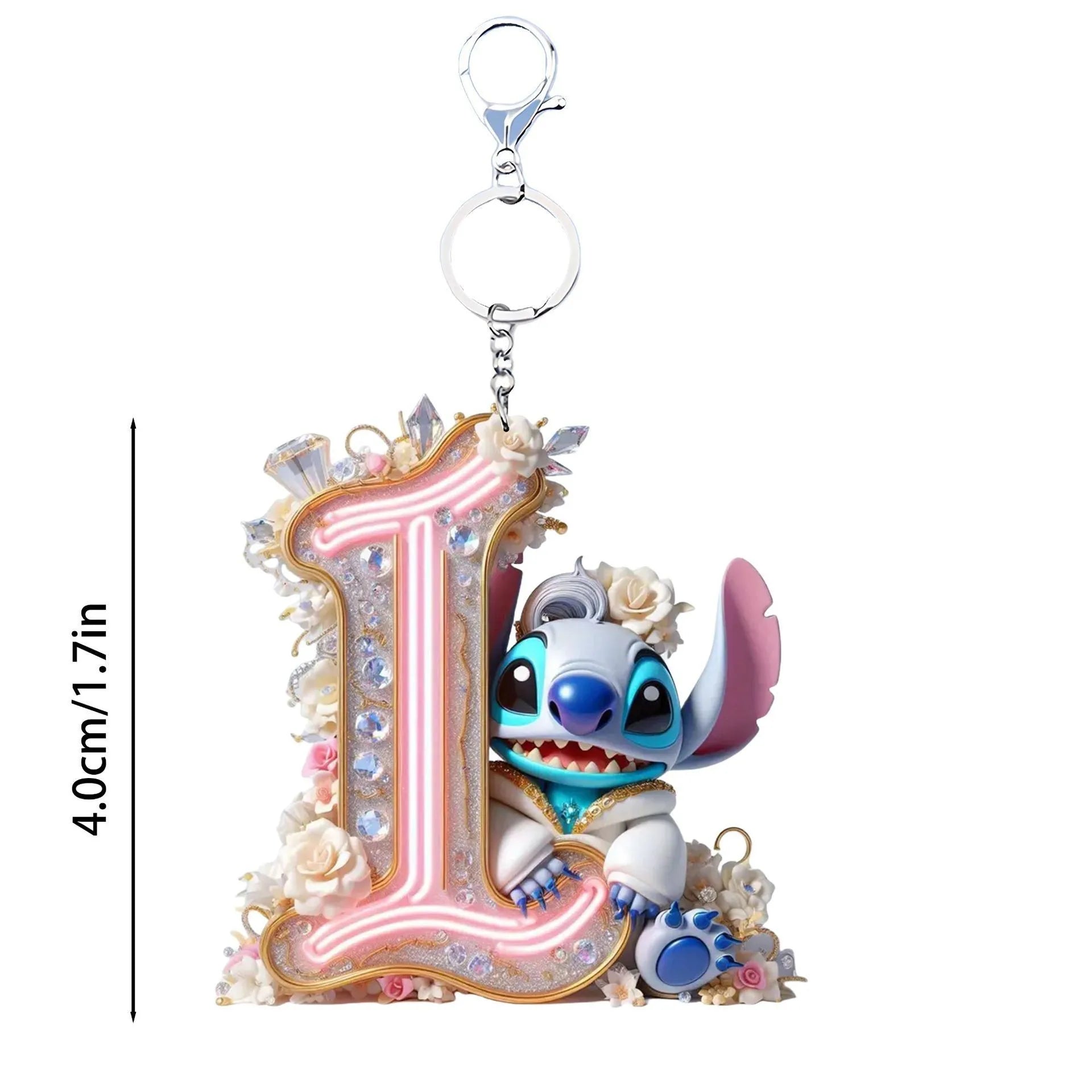 Schlüsselanhänger mit Anfangsbuchstabe, niedlicher Acryl-Alphabet-Charm für Taschen & Schlüssel