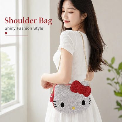 Hello Kitty rhinestone crossbody bag for women product photo