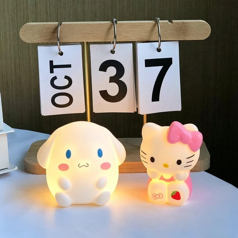 Cute cartoon table lamp luminous home decor reading light product photo