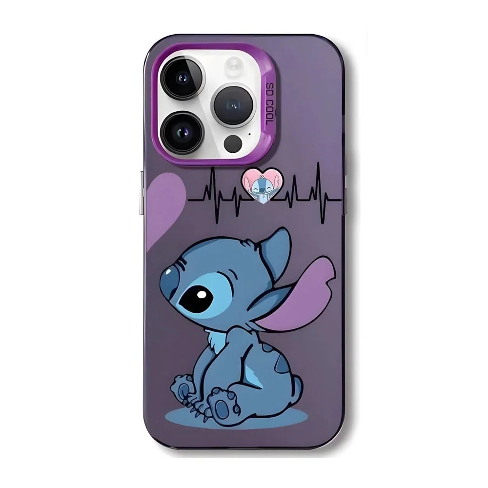 Bonita funda de Stitch para iPhone, carcasa protectora de dibujos animados, a prueba de golpes