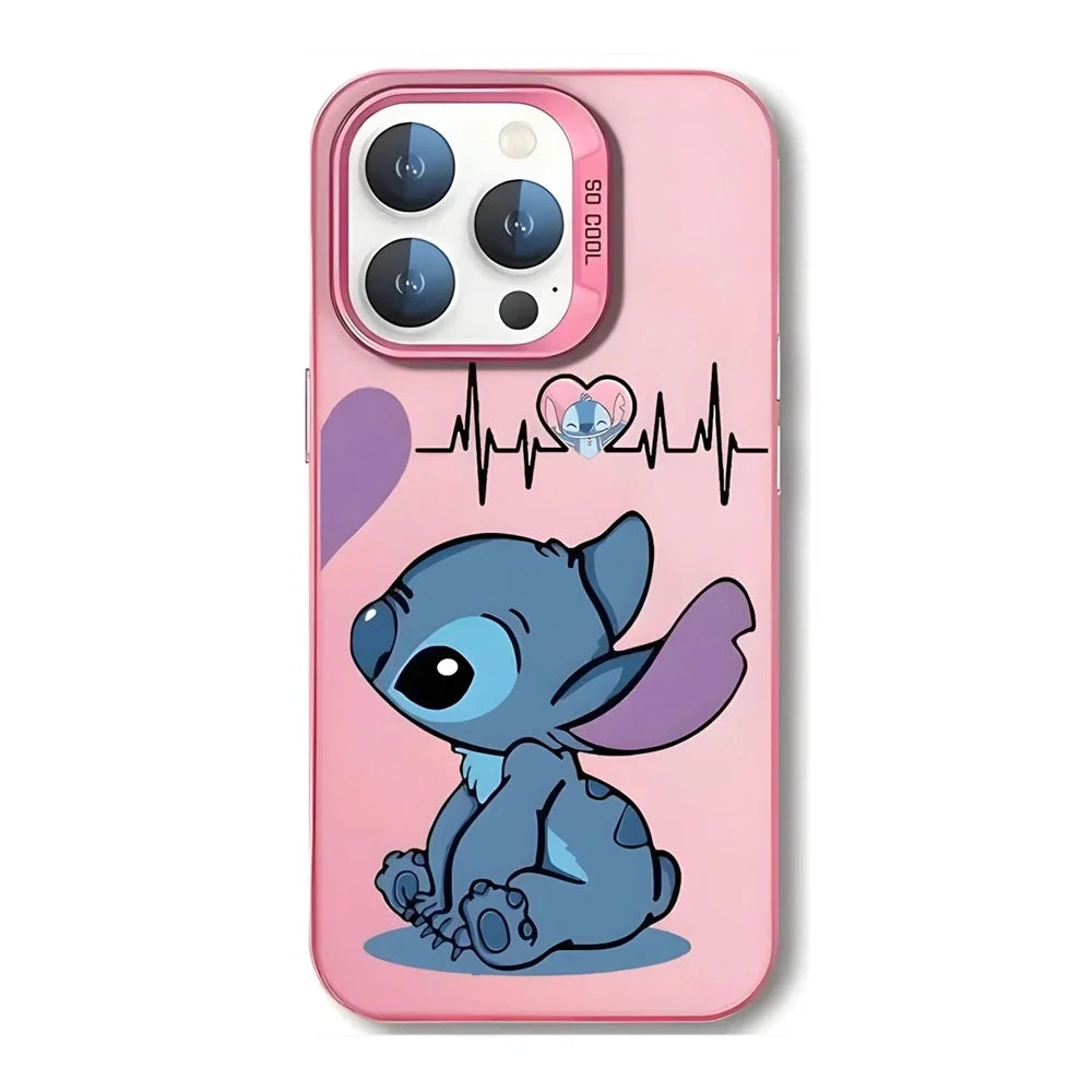 Bonita funda de Stitch para iPhone, carcasa protectora de dibujos animados, a prueba de golpes