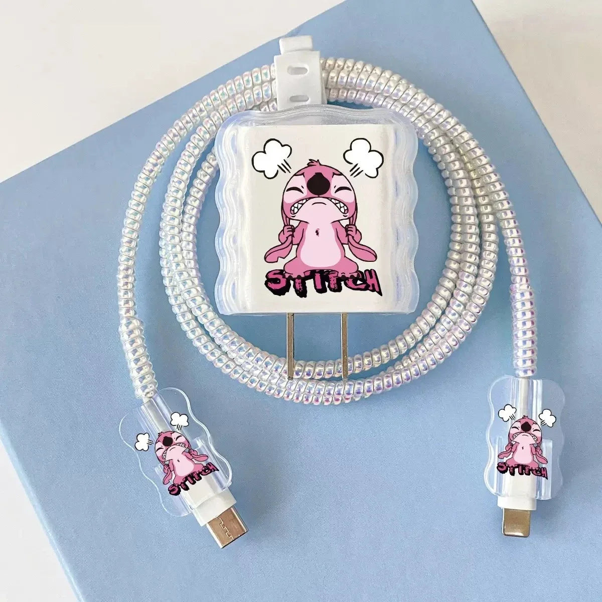 Stitch cable protector and cord management accessory close up