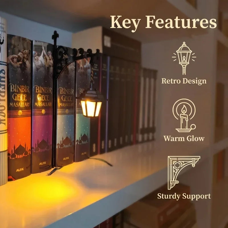 Harry Potter Inspirierte Bücher-Ecke Laterne Halloween Bücherregal LED-Dekoration