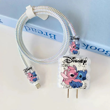 Cute Stitch charger protector for iPhone mobile accessories